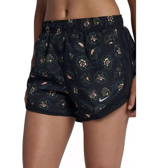 nike tempo floral running shorts